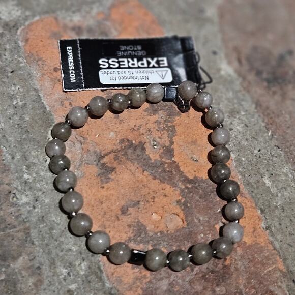 Express Genuine Stone Small Round Beads Stretch Bracelet ~ Bohemian Cottagecore - Picture 1 of 6
